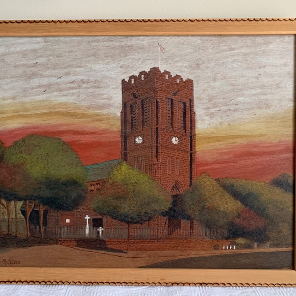 Pokerwork - Woodburning Art Signed - Picture 1 of 4